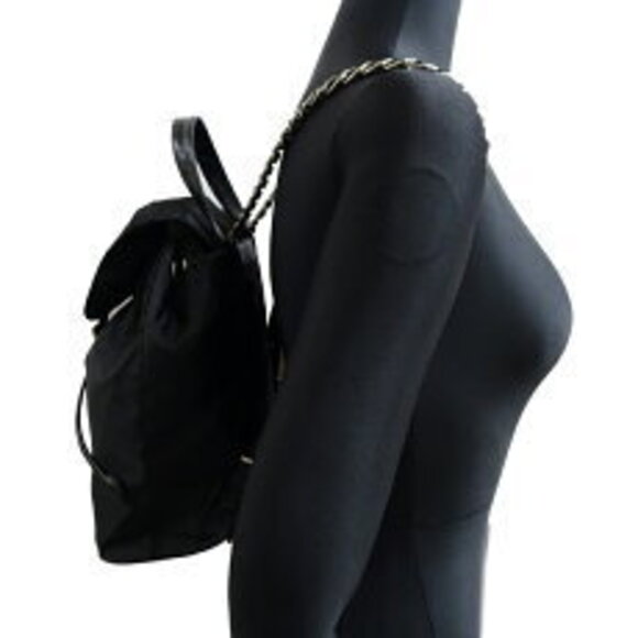 Prada Chain Backpack Daypack Nero Black - Picture 9 of 9